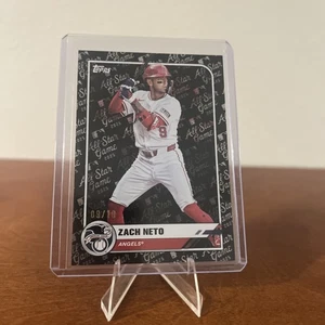 2025 Topps All-Star Game Zach Neto Black Foil 9/10 Jersey Match #63 - Angels - Bild 1 von 4