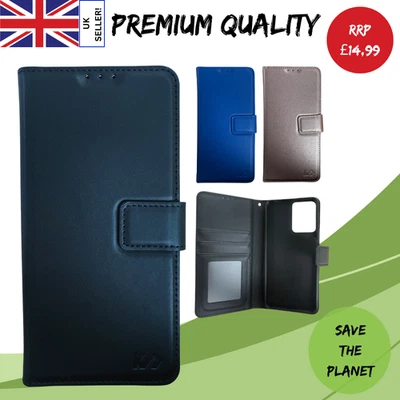 For Motorola Moto G05 E14 E15 G04 G24 Luxury Leather Wallet Flip Cover Book Case - Image 1 of 4