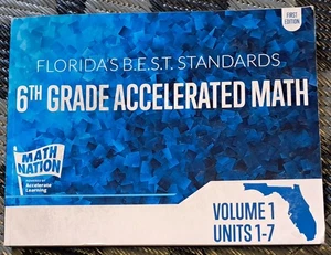 Florida's BEST Standards 6th Grade Accelerated Math   Vol 1, Units 1-7, Math  - Picture 1 of 2