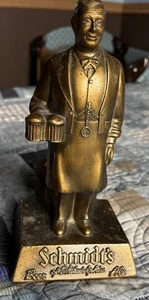 Vajilla de metal fundido vintage SCHMIDT’S OF PHILADELPHIA BEER ALE hombre color bronce - Imagen 1 de 6