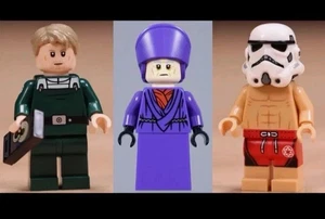 LEGO Lot of 3 Minifigures 75419 Death Star Galen Erso Dignitary Hot Tub Trooper - Picture 1 of 5