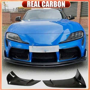 For 2020-24 Toyota Supra GR A90 A91 REAL CARBON Front Bumper Lower Garnish Cover - Picture 1 of 16