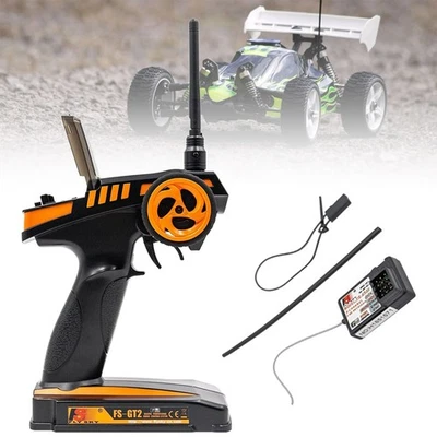 FS-GT2 2CH 2.4 GHz Radio Remote Control Transmitter +GR3E Receiver RC Boat Car - Image 1 of 4