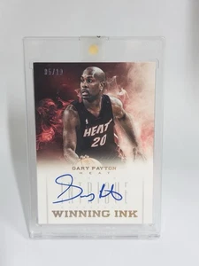 2012-13 Panini Intrigue Winning Ink Gary Payton Gold /10 - Picture 1 of 2