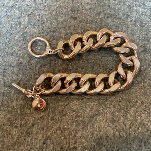 Jones New York Chunky Gold Tone Bracelet Light Wear Great Everyday Chain Link - Picture 1 of 6