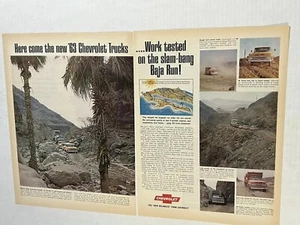 1963 Chevy Trucks Baja Wilderness 1962 Life Magazine Original 2 Page Print Ad - Picture 1 of 5