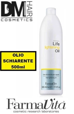 FARMAVITA LIFE HAIR LIGHTENING OIL 500ml OLIO SCHIARENTE PER CAPELLI SCHIARITURA