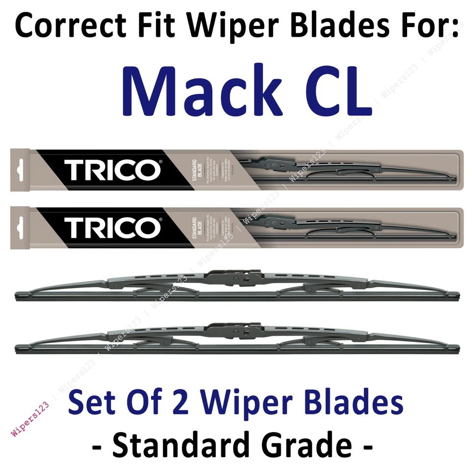 Paquete de 2 escobillas limpiaparabrisas estándar - aptas 1991-2007 Mack CL - 30200x2 Foto 1 de 1