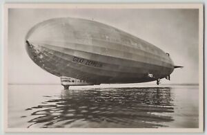 Germany 1930 Graf Zeppelin at Lake Constance Bodensee Real Photo Postcard RPPC