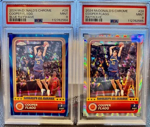 2024 Topps Cromo McDonald's Cooper Flagg #28 RayWave PSA 9 Lote de 2 SECUENCIALES - Imagen 1 de 5