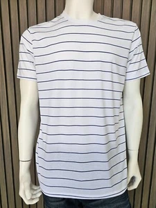 Bonds Mens Short Sleeve Round Neck Tee T Shirt size Large Colour Blue Stripe - Picture 1 of 4
