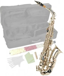 ALT SAXOPHON SAX ALTSAXOPHON SAXOFON SILBER KOFFER MUNDSTÜCK BLÄTTCHEN REED SET - Bild 1 von 4