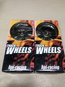 Hpi Wheels Vintage Wheels New 8spoke Blk Chrome Savage  Set (4) - Picture 1 of 3