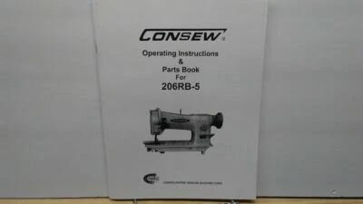 Consew 206RB-5 Sewing Machine Operator & Parts Manual - Image 1 of 3