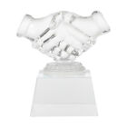 Crystal Glass Thumbs Up Trophy Winner Medal Hand Gesture Statue Prize