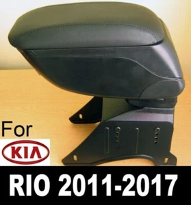 Bracciolo Portaoggetti Pelle Nero Specifico per Kia Rio 2011-2017 - Picture 1 of 5