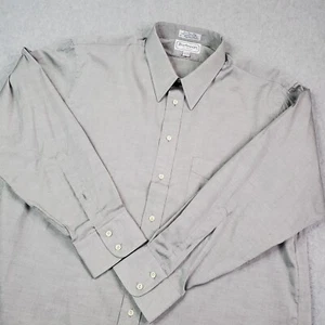 Burberry Of London Dress Shirt Mens 17.5/34 Light Gray Long Sleeve Button Up NEW - Picture 1 of 16