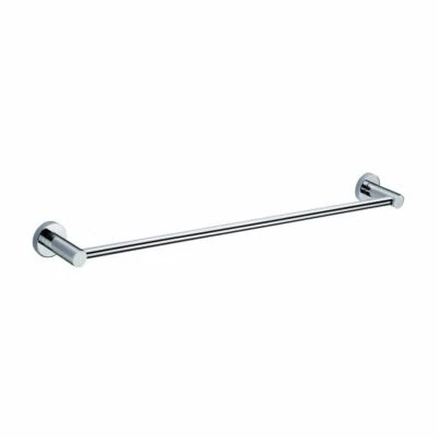 MODERN ROUND SINGLE CHROME TOWEL BAR RAIL HOLDER - Image 1 of 2