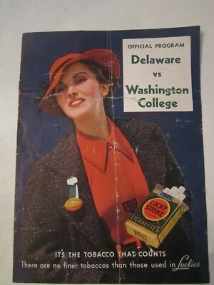 1935 DELAWARE VS WASHINGTON COLLEGE FOOTBALL PROGRAM - TUB QQQ - Image 1 of 4