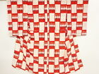 41877# Japanese Kimono / Antique Hitoe Juban / Checkered & Crane