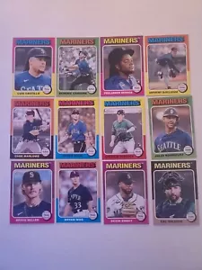 Juego de equipo base de los Seattle Mariners serie 1 Topps Heritage & Topps 2024 con RC - Imagen 1 de 2