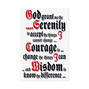 Serenity Prayer AA NA 12-Step Meeting Wall Art Posters Inspiring Sayings Slogans - Picture 1 of 33