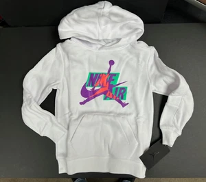 Nike Air Jordan Kid's Jumpman White Hoodie Sz:4 ~ 7 New with Tag - Picture 1 of 4