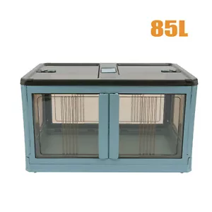 Blau 85L Stapelbare Aufbewahrungsbox mit Deckel Transparente Aufbewahrungsbox - Bild 1 von 20
