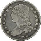 1836 Capped Bust Quarter F Fine Silver 25c Coin Sku:I12353