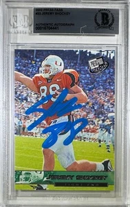 Jeremy Shockey auto Press Pass 2002 #33 card New York Giants BAS Encap RC - Picture 1 of 2