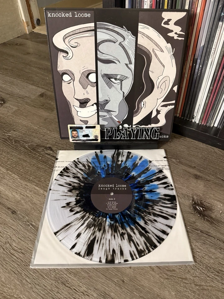 Knocked Loose Laugh Tracks Blue In Clear with Black Splatter Vinyl Foto 1 de 1