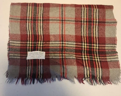 Винтажный шарф Christian Dior сделано в Японии 100% шерсть мериноса - Изображение 1 из 3