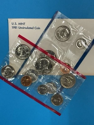 Juego de 13 monedas P&D 1981 EE. UU. como nuevo sin circular Foto 1 de 4
