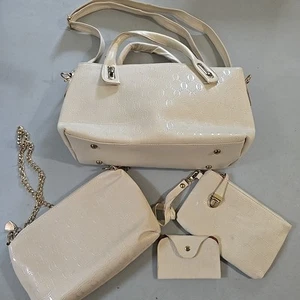 Unbranded Handbag Set Includes Shoulder Bag, Cross Body, Small Clutch, & Wallet - Picture 1 of 14