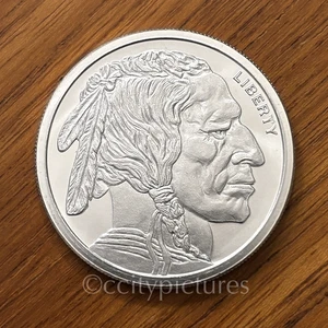 1 oz GSM Buffalo .999 Silver Round • BU • Golden State Mint Classic Design #3 - Picture 1 of 2