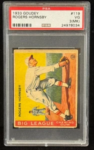 1933 Goudey #119 Rogers Hornsby PSA VG3 (MK) Hall of Famer Set Break - Picture 1 of 3