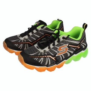 Entrenador con cordones negro/lima Turbo Shock Ex Display para niños de Skechers Reino Unido 1,5 - Imagen 1 de 12