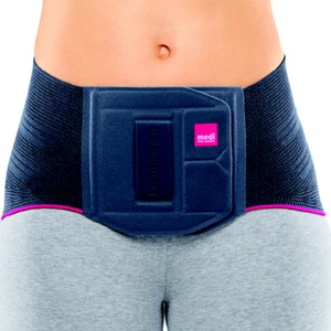 Medi fascia lombare Corsetto con pelota massaggiante Lumbamed Plus Donna Nero - Imagen 1 de 4