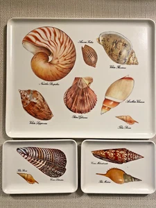 3 RDE Imports Melamine Trays Italy 1 Large 2 Small Tray Shell - Picture 1 of 8