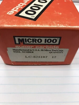 1 pc.  LC-625187 MICRO100 C.T. GROOVING TOOL. 5/8 SHK. X .187w. USA - Image 1 of 2