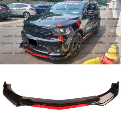 For Dodge Durango UNIVERSAL Front Bumper Lip Spoiler Splitter Gloss Black Red - Image 1 of 4