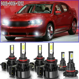 Bombillas de faro alto + haz de luz + luces antiniebla para Dodge Avenger 2010-2012 - Imagen 1 de 14