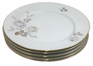 5 Johann Haviland SWEETHEART 10 1/4" Dinner Plates Roses w/ Gold Trim - Picture 1 of 4