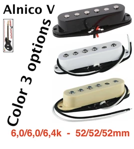 New Set 3 Pickups Stratocaster Alnico - 52mm Staggered -6/6/6.4k- Guitar Strat - Picture 1 of 13