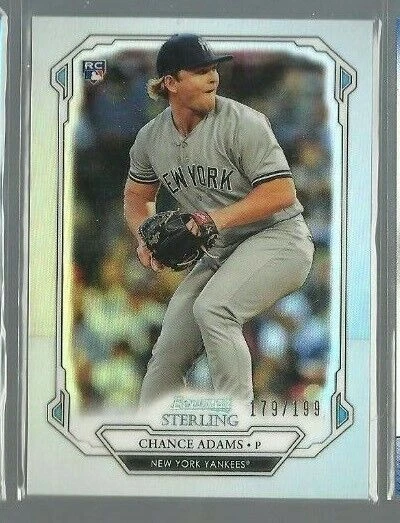 2019 Bowman Sterling Rookies Refractors #BSR66 Chance Adams 179/199 (ref 80827) - Image 1 of 1