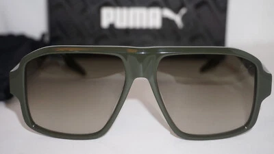 PUMA New Sunglasses STAND-OUT Green Green Green PU0308S 004 56 15 145 - Image 1 of 4