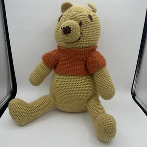 Handmade Adorable Winnie The Pooh Bear, Hand Crochet, Stands Tall at 17” Sitting - Picture 1 of 3