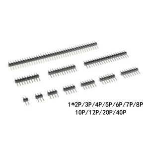 1*1/2/3/4/5/6/7/8/10/12/20/40P 2.54mm Single Row Straight Copper Pin Header New - Picture 1 of 2
