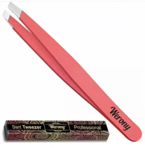 Pinzette für Damen/Herren - Schräge Pinzette - NEUE FARBE - Premium Pinzette pink - Bild 1 von 4