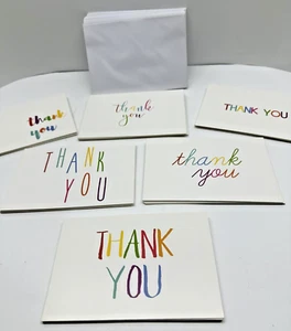 Thank You Cards Bulk Lot Blank Rainbow Pride Note Envelopes 4” X 6” 45 Cards - Picture 1 of 2